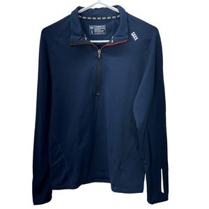 Saxx Thermoflyte Half Zip Pullover Long Stretch Navy Blue Mens